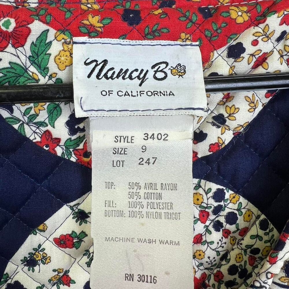 Vintage Nancy Bee Patchwork Pinafore Antique Quil… - image 7